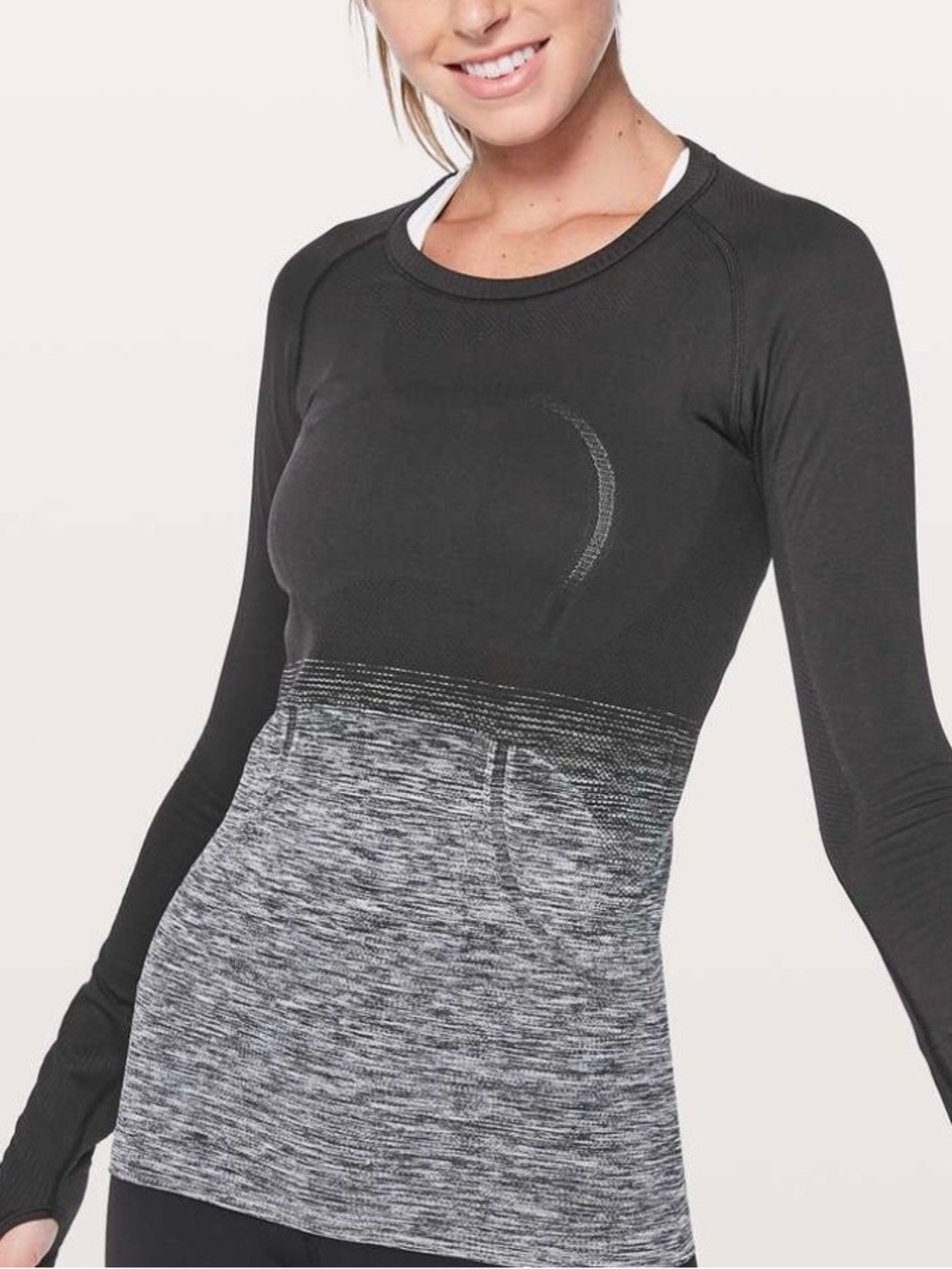 lululemon athletica long sleeve swiflty Black & Heather Grey